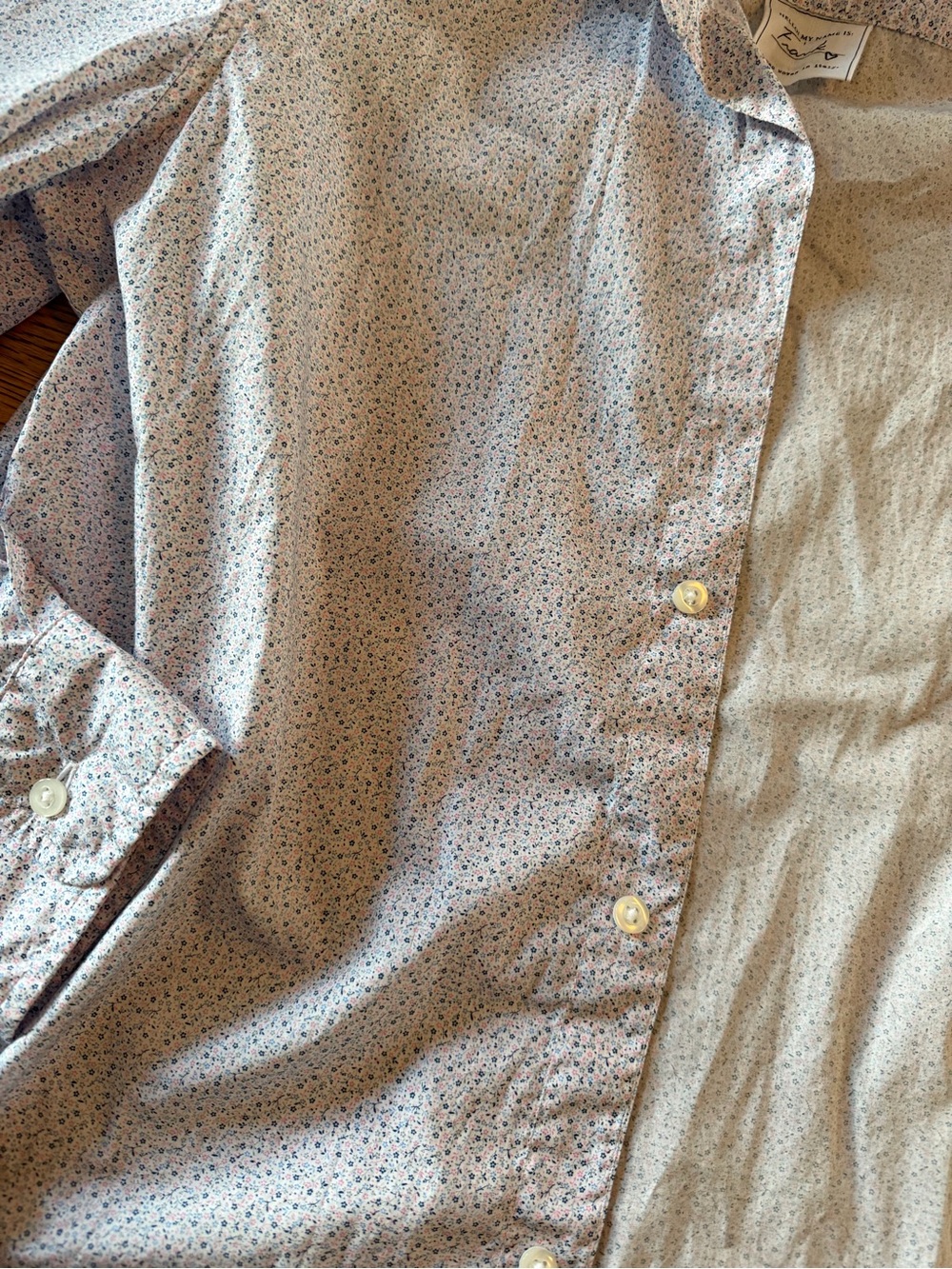 Frank & Eileen Ditsy Floral Frank Button Down Shirt 100% Cotton Relaxed M - Picture 5 of 5